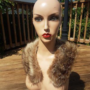 Elegant Brown Fur Scarf